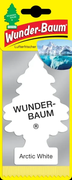 Wunderbaum Arctic White Duftbaum in Weiß – Frischer Autoduft bei Emma Trade GmbH für Tankstellen und Kioske - Verpackt